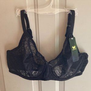 Wacoal Beyond Basic 855136 Lace Underwire Black Bra 40DD (NWT)